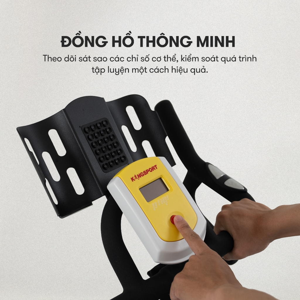 [KOL] Xe đạp tập KINGSPORT BK-5804 kháng lực từ tính, tích hợp đồng hồ đo lường chỉ số