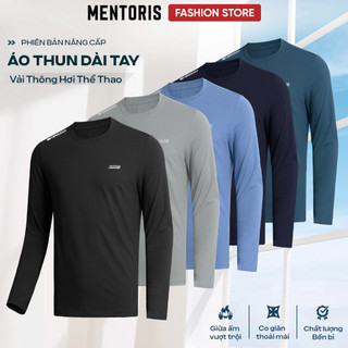 Áo Thun Dài Tay Nam Mentoris, Áo Giữ Nhiệt Thể Thao, Vải Thun Cao Cấp Mềm Mịn Co Giãn 4 Chiều MDT02