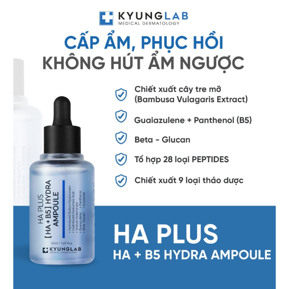 Serum HA B5 KyungLab serum phục hồi da, cấp ẩm, căng bóng, trắng da