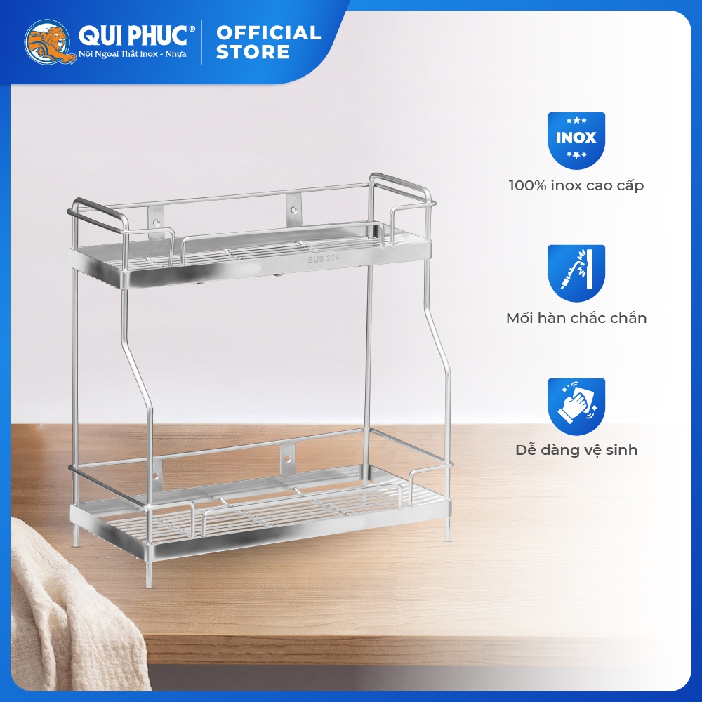 [HỎA TỐC] Kệ đa năng Deli La QUI PHÚC, inox 304 cao cấp, không gỉ, tiện dụng, kệ gia vị nhà bếp