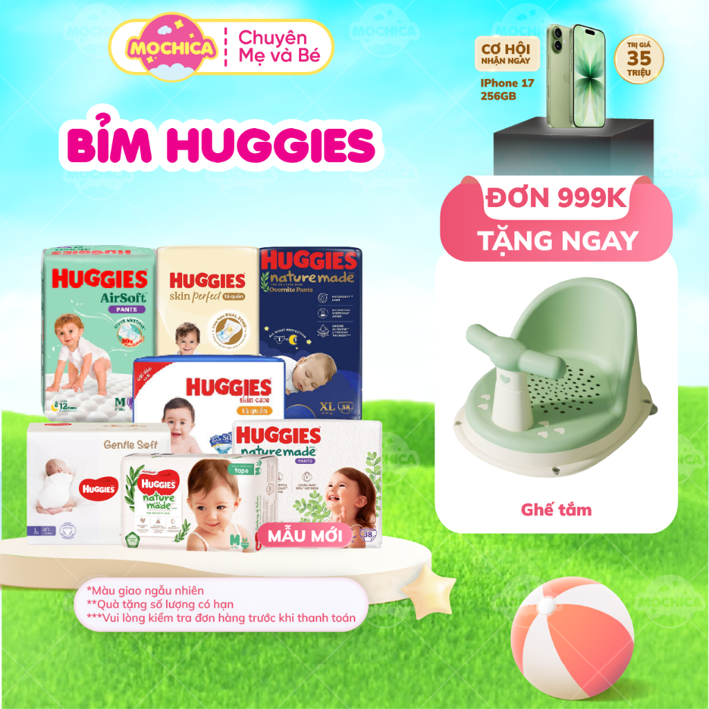 [TỔNG] Tã Bỉm Quần/Dán HUGGIES siêu cao cấp Platinum Nature Made đầy đủ size - Mochica