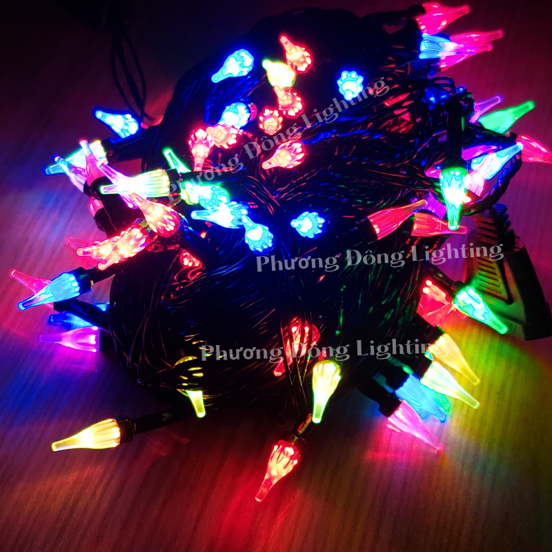 Dây đèn LED Chớp Kiểu Giọt Nước 20m - 80 bóng Bóng đổi 3 màu Trang trí Noel - Lễ - Tết