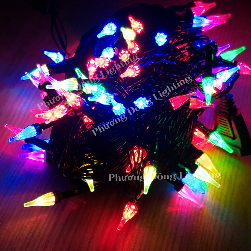 Dây đèn LED Chớp Kiểu Giọt Nước 20m - 80 bóng Bóng đổi 3 màu Trang trí Noel - Lễ - Tết