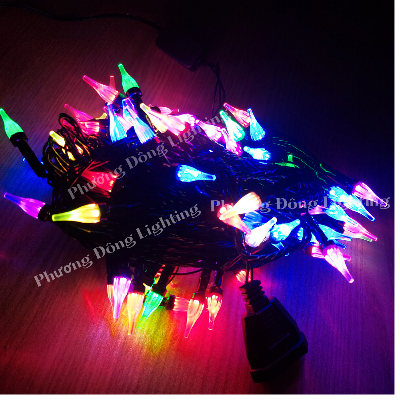 Dây đèn LED Chớp Kiểu Giọt Nước 20m - 80 bóng Bóng đổi 3 màu Trang trí Noel - Lễ - Tết