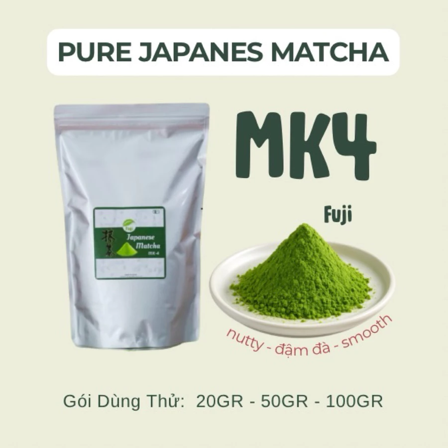Bột matcha Fuji MK4 chiết lẻ - Chính hãng- Màu đẹp, trà đạo, pha chế latte - Đậm vị Umani- Chichitu