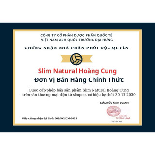 [Mẫu Mới] TPBS Viên uống giảm cân Slim Natural Hoàng Cung Hộp 30viên