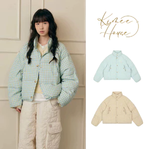 Áo Phao Nữ Bông Nhồi Kẻ Caro Oversize 2 Lớp (Không Giặt Máy) Dày Dặn Ấm Áp Mùa Mùa Đông Kimee - NA582