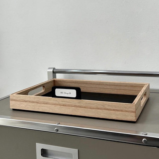 Khay Minibar Kèm Menu Khắc Logo | ADOR, Khay Amenities Bằng Gỗ, Khay Minibar Khách Sạn Bằng Gỗ Tự Nhiên
