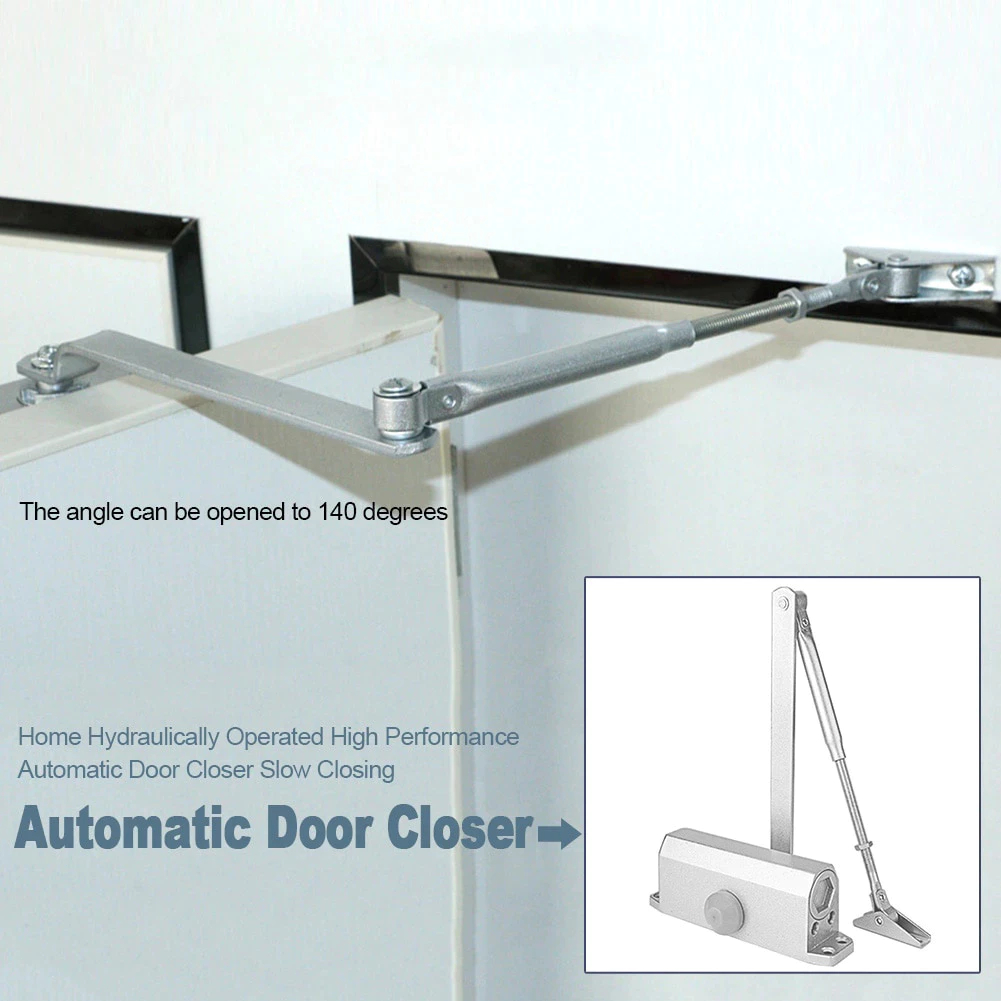 KHUYẾN MÃI LỚN Tay Đẩy Hơi Tự Động - Giải Pháp Đóng Cửa Hoàn Hảo Cho Cửa 25-45kg | Cơ Chế Thủy Lực Bền Bỉ, Vận Hành Êm