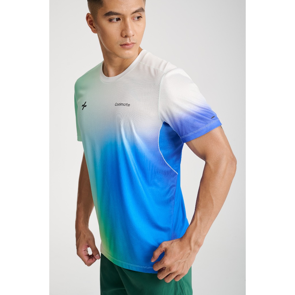 [TẶNG COMBO 2 TẤT]Áo Thun thể thao nam chạy bộ Running Graphic Aurora Flow siêu nhẹ, thoáng khí Coolmate