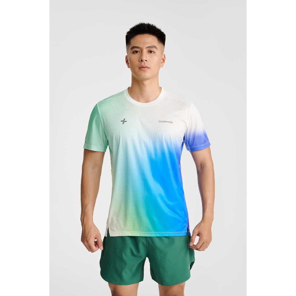 [TẶNG COMBO 2 TẤT]Áo Thun thể thao nam chạy bộ Running Graphic Aurora Flow siêu nhẹ, thoáng khí Coolmate