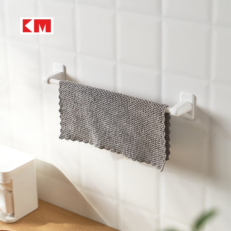 Giá Treo Khăn Dán Tường KM 1096 – Thiết Kế Tối Giản, Treo Khăn Tắm – Khăn Bếp – Nắp Nồi