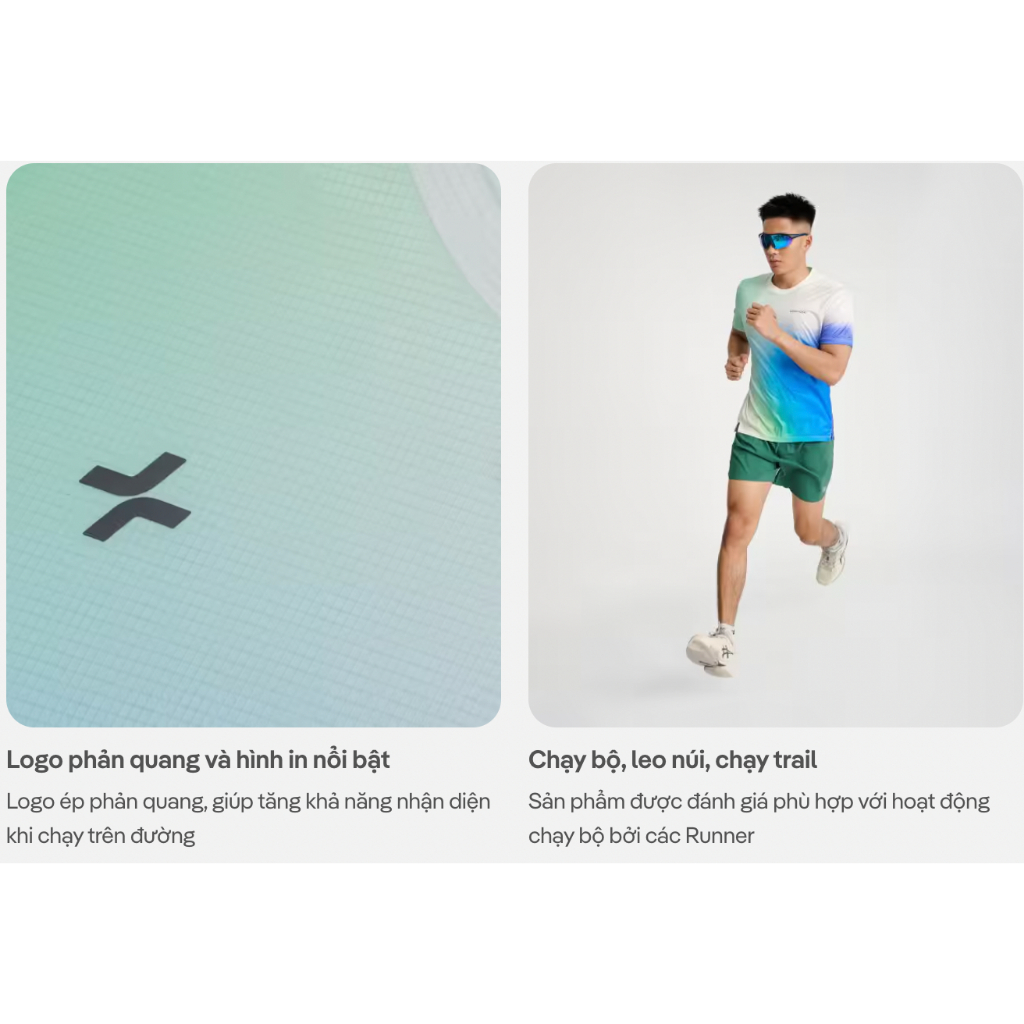 [TẶNG COMBO 2 TẤT]Áo Thun thể thao nam chạy bộ Running Graphic Aurora Flow siêu nhẹ, thoáng khí Coolmate