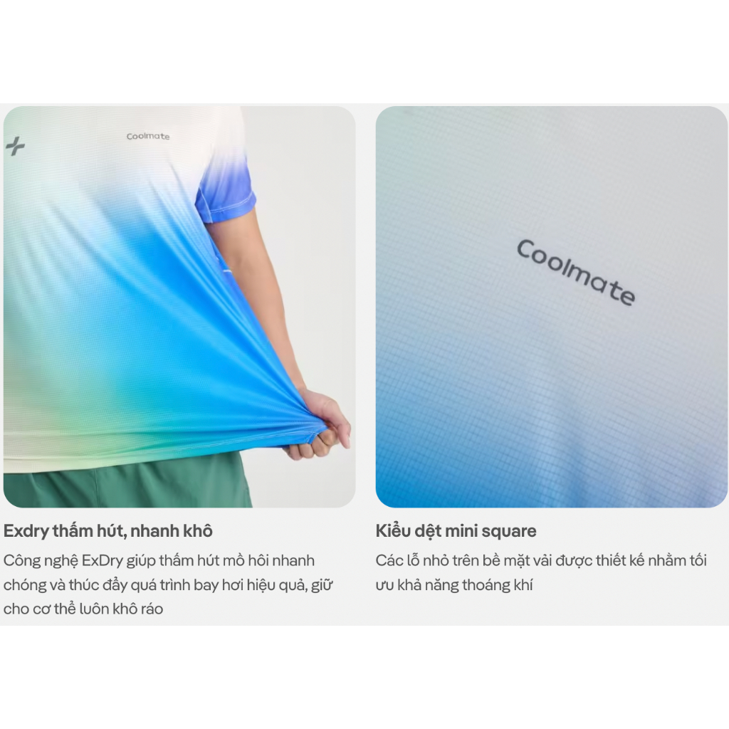 [TẶNG COMBO 2 TẤT]Áo Thun thể thao nam chạy bộ Running Graphic Aurora Flow siêu nhẹ, thoáng khí Coolmate