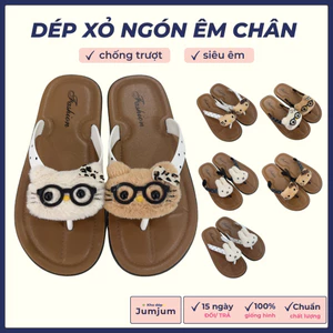 Dép xỏ ngón Shirley Rose, Kitty đế mềm êm chân đúc dày 1.5cm chống trượt thời trang kháng nước phong cách Hàn | JJKEP14