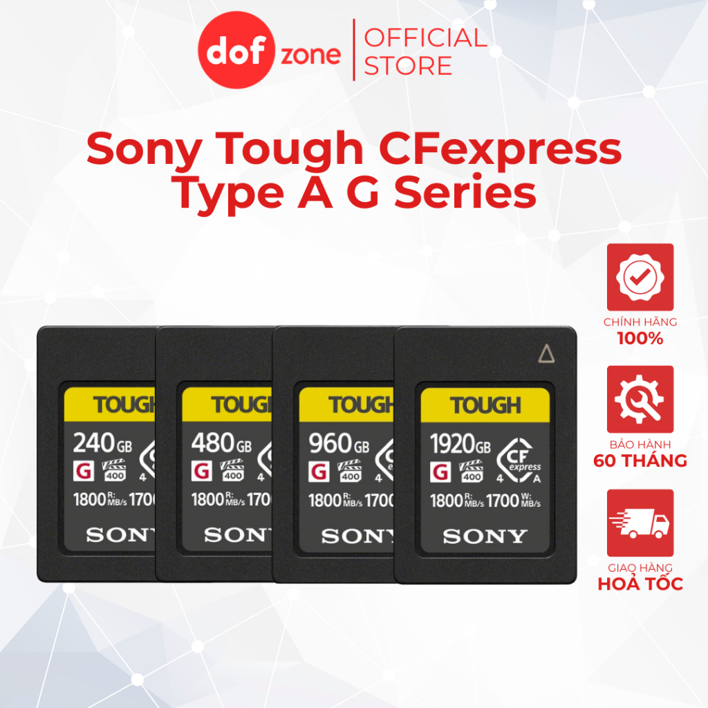 Thẻ nhớ Sony Tough CFexpress Type A G Series - 240/480/960/1920GB