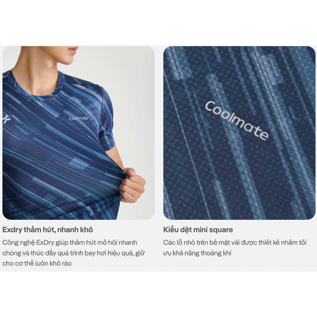 [TẶNG COMBO 2 TẤT]Áo thun nam chạy bộ Airflow Luman Line áo thể thao running siêu nhẹ, thoáng khí Coolmate