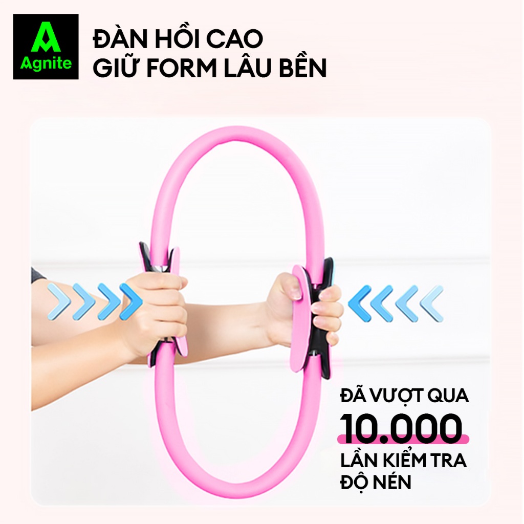 VÒNG TẬP PILATES AGNITE – DỤNG CỤ TẬP THON GỌN, DẺO DAI, CÂN ĐỐI CƠ THỂ