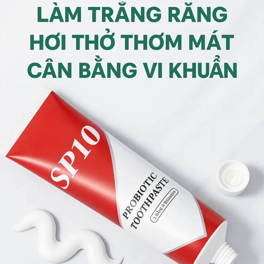KHUYẾN MÃI  Kem Đánh Răng SP10 Trắng Sáng & Thơm Miệng - Công Thức SIÊU SẠCH Ố Vàng, Ngừa Sâu Răng & Hôi Miệng Hiệu Quả