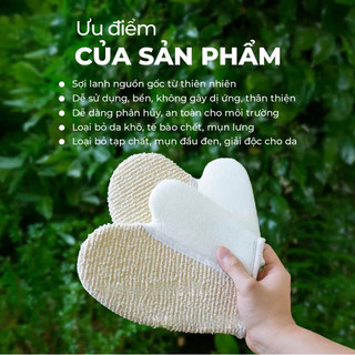 Găng Tay Tẩy Tế Bào Chết Sợi Lanh Thiên Nhiên An Toàn, Bao Tay Tắm Body Kì Ghét Mềm Mại Dày Dặn 88537