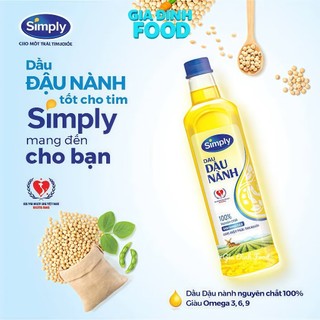 Dầu đậu nành tốt cho tim Simply 1L/2L