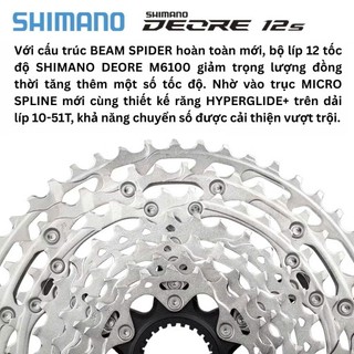 Líp xe đạp Shimano Deore CS-M6100 10-51 cối MS
