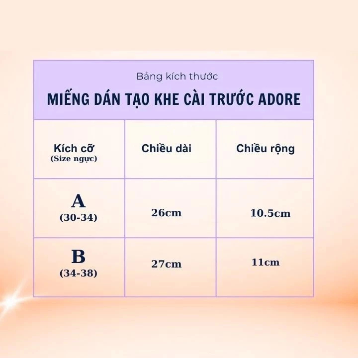 Miếng Dán Ngực Tạo Khe Cài Trước Siêu Mỏng SIêu Dính Adore Bra With Hole