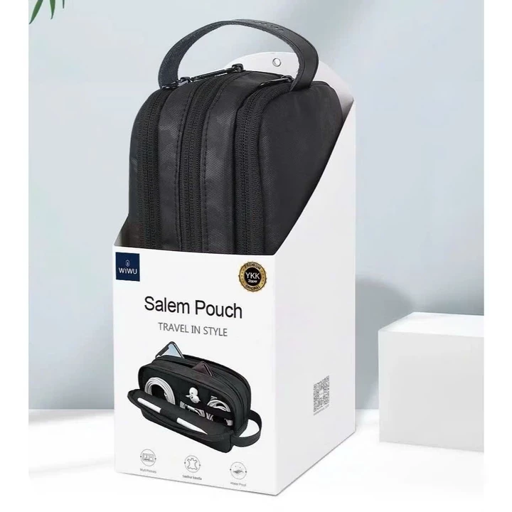 Túi Họa Tiết Camo Clutch Da Du Lịch Cầm Tay Wiwu Salem Pouch Nhỏ Gọn Chống Thấm Nước Đựng Phụ Kiện