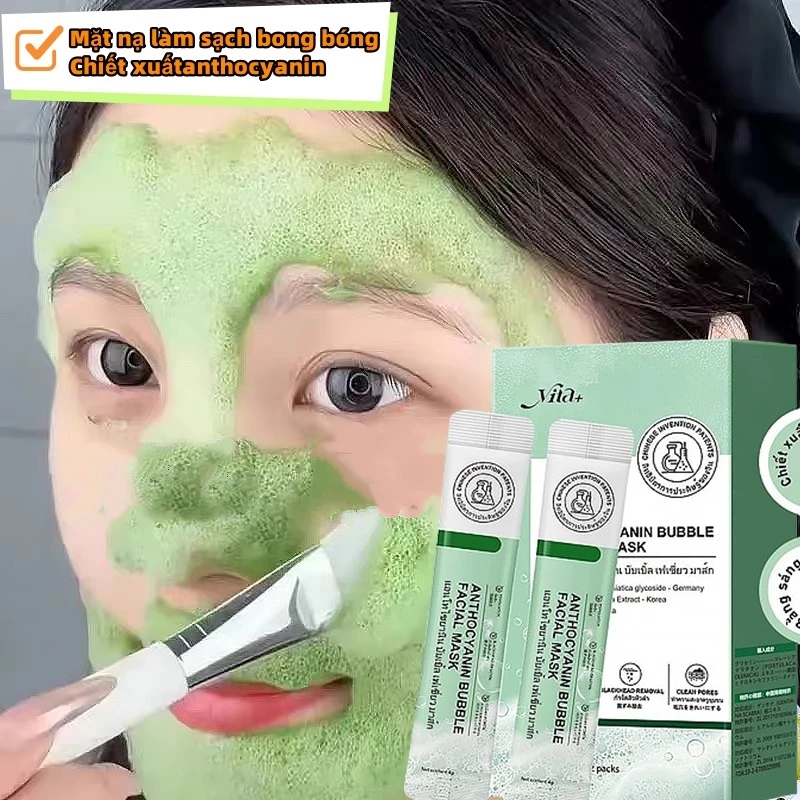 MẶT NẠ BỌT ANTHOCYANIN Mặt Nạ Bọt Thanh Lọc Da - Đánh Bay Mụn Đầu Đen, Mụn Ẩn & Mụn Trứng Cá Hiệu Quả | Làm Sạch Sâu, Th