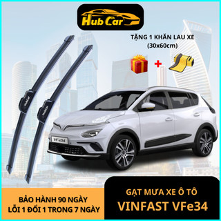 Gạt Mưa Ô Tô Vinfast VFe34 Cao Cấp HubCar Thân Mềm Không Xương Gạt Sạch Êm Ái Tăng Hiệu Suất Tối Ưu