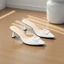 Giày Sục Cao Gót 6cm Phối Khóa Pixie E157