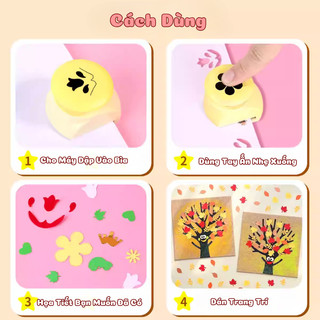 Bộ Dụng Cụ Thủ Công DIY Gồm Kéo Ziczac Và Dập Nổi Giấy Với Nhiều Hình Dáng Đáng Yêu Cho Bé Vui Chơi Sáng Tạo