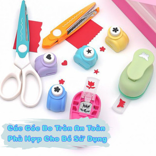 Bộ Dụng Cụ Thủ Công DIY Gồm Kéo Ziczac Và Dập Nổi Giấy Với Nhiều Hình Dáng Đáng Yêu Cho Bé Vui Chơi Sáng Tạo