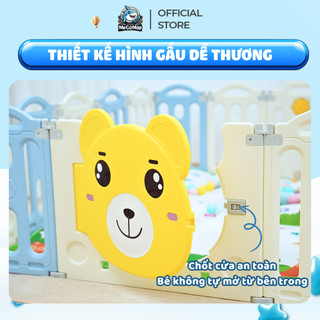 Quây Gấp Gọn Pakey Gấu NC01 Dày Dặn TẶNG BÓNG+THẢM+SET BÓNG RỔ+NÉM VÒNG, Quây Cho Bé Màu Sắc Sang Trọng Bảo Hành 2 Năm