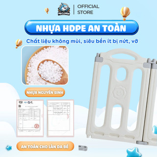 Quây Gấp Gọn Pakey Gấu NC01 Dày Dặn TẶNG BÓNG+THẢM+SET BÓNG RỔ+NÉM VÒNG, Quây Cho Bé Màu Sắc Sang Trọng Bảo Hành 2 Năm