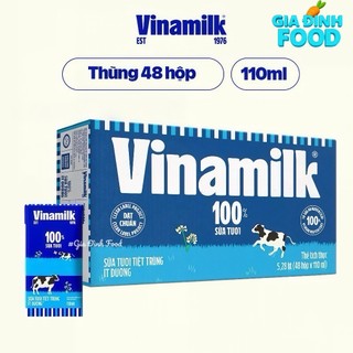 Sữa Tươi 100% Vinamilk Các loại - Lốc 4 Hộp 110ml [Thùng 48 hộp]
