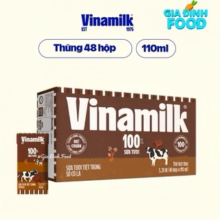 Sữa Tươi 100% Vinamilk Các loại - Lốc 4 Hộp 110ml [Thùng 48 hộp]
