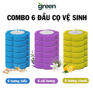 COMBO 6 Đầu Cọ Vệ Sinh Thay Thế Dùng Một Lần, Đầu Cọ Bồn Cầu Khử Mùi, Sạch Khuẩn, Nhiều Mùi Hương