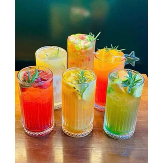 Cốc Thuỷ Tinh, Ly Thuỷ Tinh Vân Sọc Đế Kim Cương Sang Trọng, 3 size