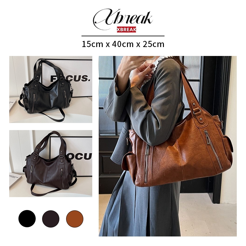 Túi Tote XBREAK Da Cao Cấp - Phong Cách Tối Giản, Đa Ngăn, Dây Đeo Vai,Nhẹ, Chứa Được Laptop