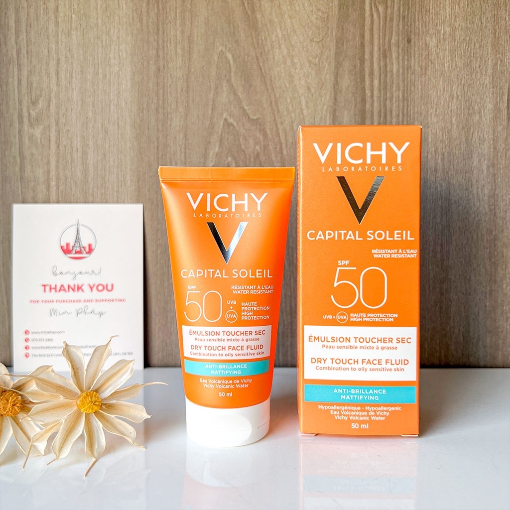Kem Chống Nắng Vichy Capital Soleil SPF50+ Dry Touch Dành cho da dầu 50ML