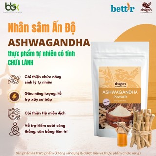 Bột sâm Ấn Độ Ashwagandha hữu cơ Dragon superfoods 200g
