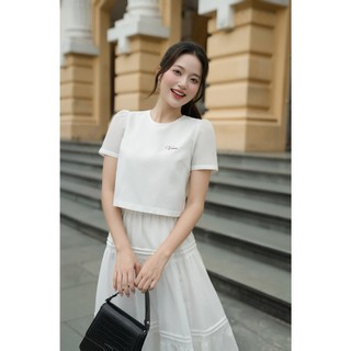 Áo Kiểu Nữ Croptop Dáng Suông Tay Ngắn VIEN TRAN D61B25H018