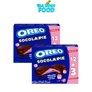 Bánh Oreo Socola-pie vị Dâu/Socola 336g mềm ngon
