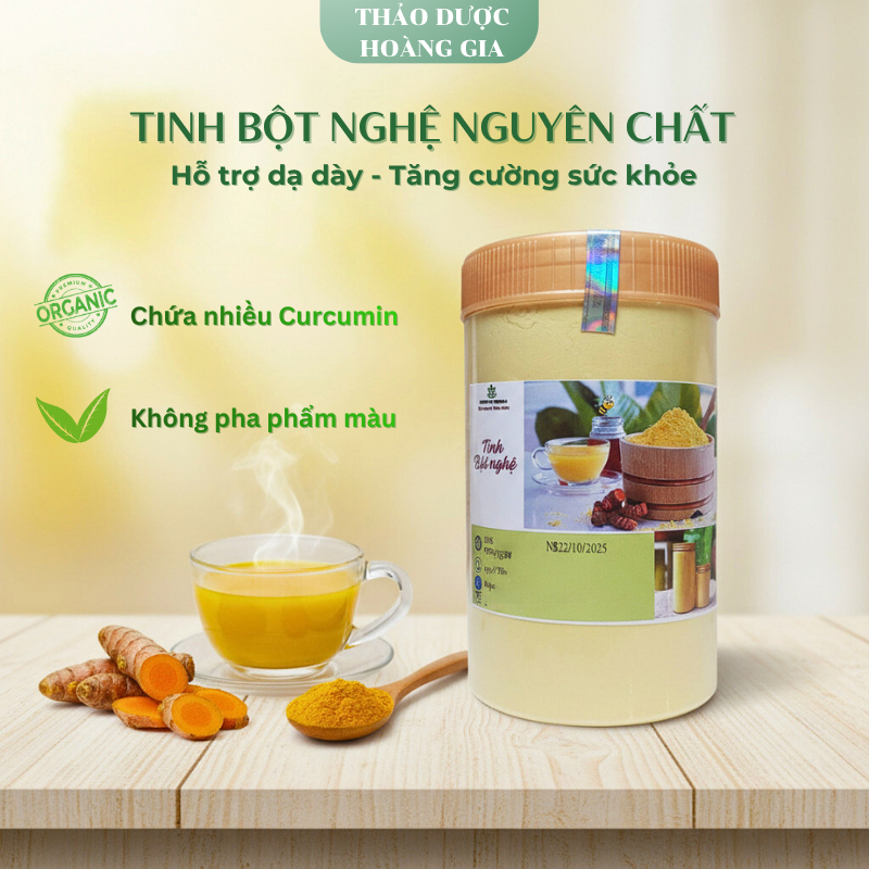 Tinh bột nghệ nguyên chất organic chứa nano curcumin tốt cho dạ dày và phụ nữ sau sinh, đẹp da