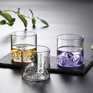 Ly Thuỷ Tinh Thiết Kế 3D Hình Núi Phú Sỹ - Ly Thuỷ Tinh Uống Trà Cà Phê Cocktail Đẹp Độc Lạ, Tăng Sang Trọng