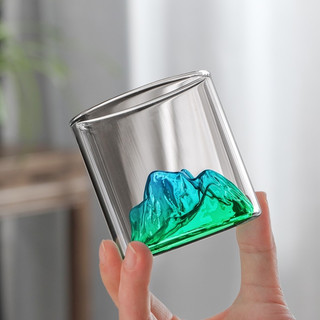 Ly Thuỷ Tinh Thiết Kế 3D Hình Núi Phú Sỹ - Ly Thuỷ Tinh Uống Trà Cà Phê Cocktail Đẹp Độc Lạ, Tăng Sang Trọng