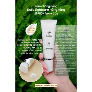 Kem chống nắng Trắng Da Nâng Tone Daliv Lightcare SPF50 PA+++ 50g