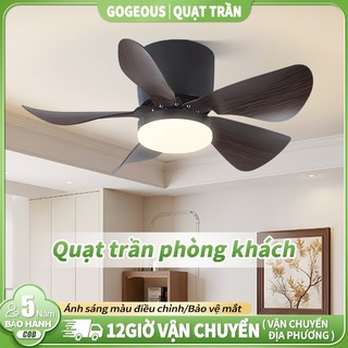 【COD】Quạt trần mini Đèn LED ba màu 24/26inch quạt trần 5 cánh Thích hợp cho phòng khách/phòng ngủ