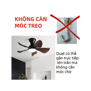 【COD】Quạt trần mini Đèn LED ba màu 24/26inch quạt trần 5 cánh Thích hợp cho phòng khách/phòng ngủ